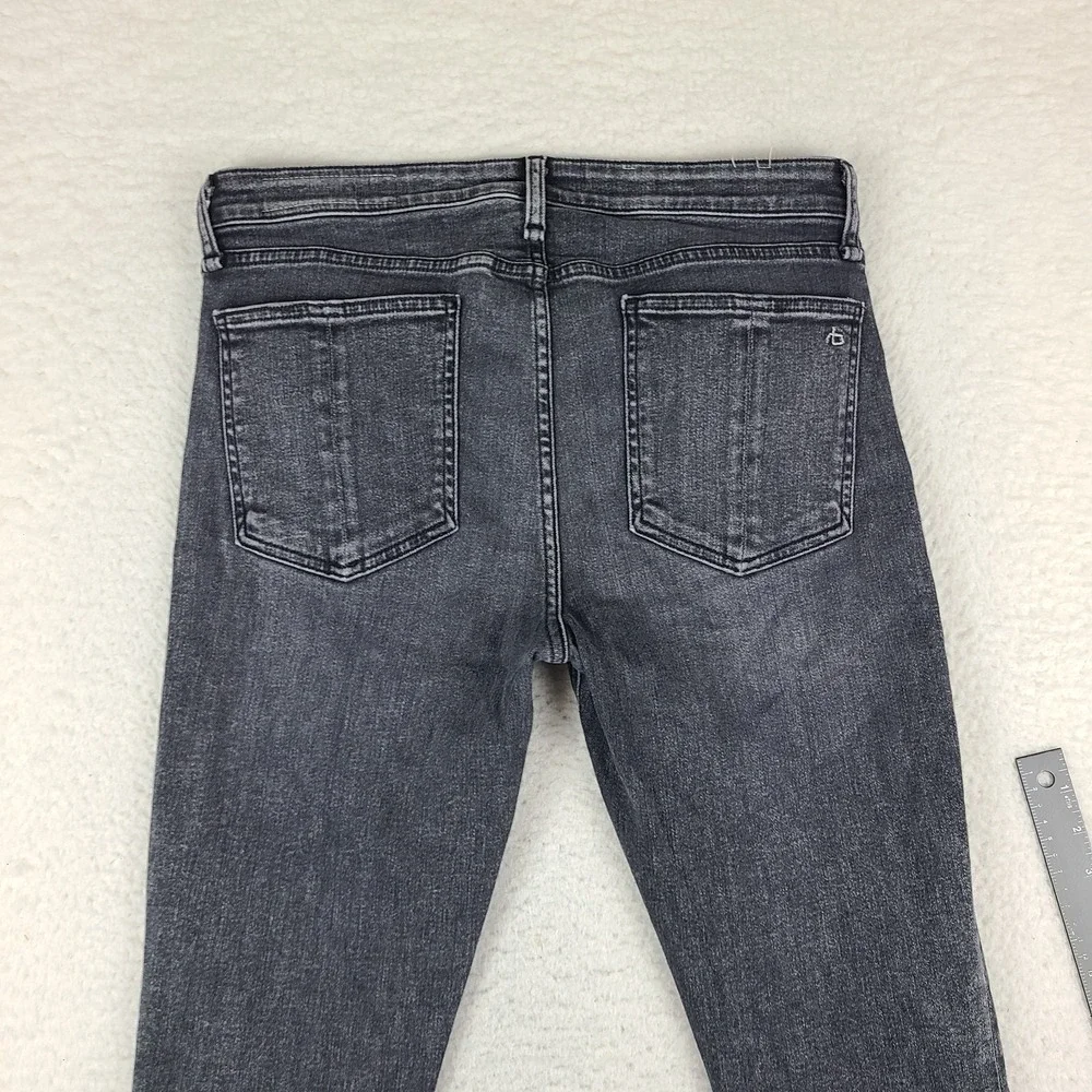 Rag & Bone Jeans Womens 31x30 Black Opal Cate Mid Rise Skinny Medium Wash Denim